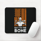 Naar het Bone Halloween Baseball Skeleton Baseball Muismat (Met muis)