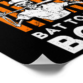 Naar het Bone Halloween Baseball Skeleton Baseball Poster (Hoek)
