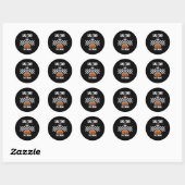 Naar het Bone Skeleton Halloween kostuum Ronde Sticker (Vel)