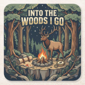 Naar het bos ga ik kartonnen onderzetters (Voorkant)