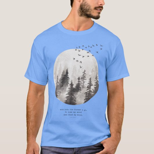 Naar het bos ga ik spiritualiteit t-shirt (Voorkant)