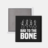 Naar het botskelet Funny Halloween Skeleton Magneet (Voorkant / Achterkant)