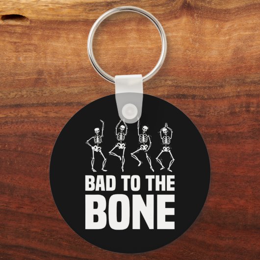 Naar het botskelet Funny Halloween Skeleton Sleutelhanger (Voorkant)