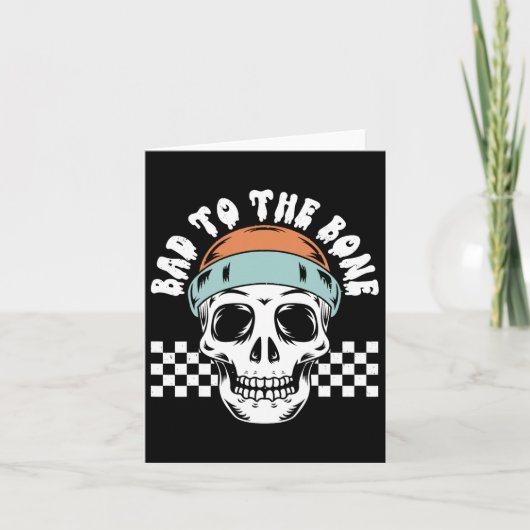 Naar het botskelet Halloween Two Birthday Toddle Kaart (Voorkant)