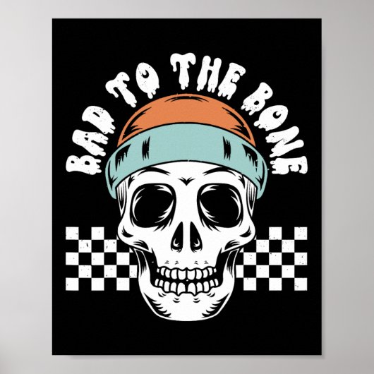 Naar het botskelet Halloween Two Birthday Toddle Poster (Voorkant)
