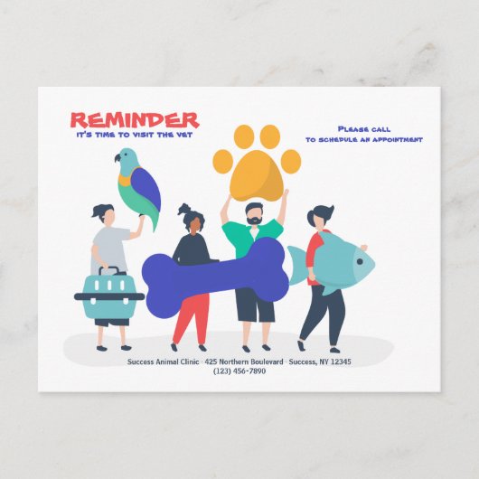 Naar het Briefkaart Herinnering voor Vet-toewijzin (Voorkant)