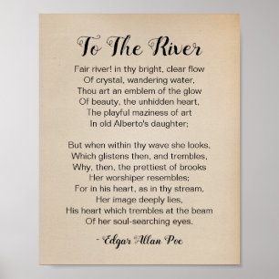 Naar het gedicht van Edgar Allan Poe Poster