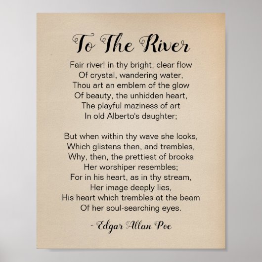 Naar het gedicht van Edgar Allan Poe Poster (Voorkant)