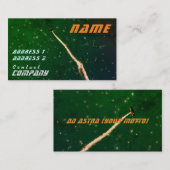 Naar het groene ruimtevaartcongres van het vliegtu visitekaartje (Voorkant / Achterkant)