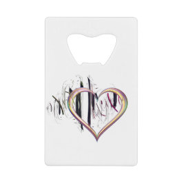 Naar het hart creditkaart flessenopener