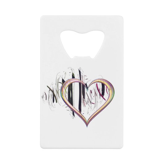 Naar het hart creditkaart flessenopener (Voorkant)