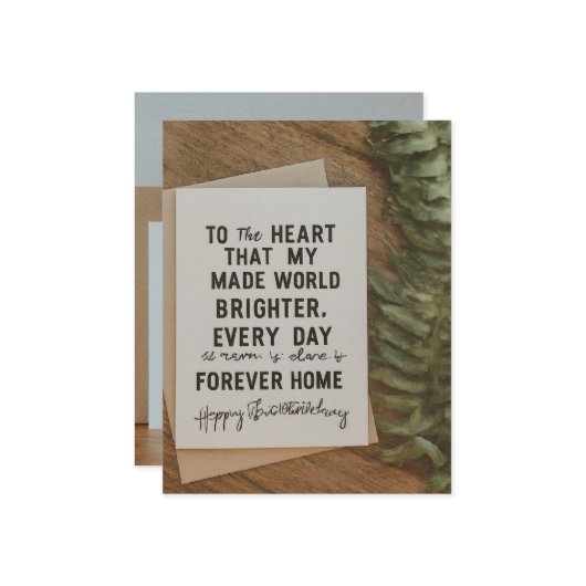 Naar het hart dat mijn wereld elke dag helderder m (Voorkant / Achterkant in situ)