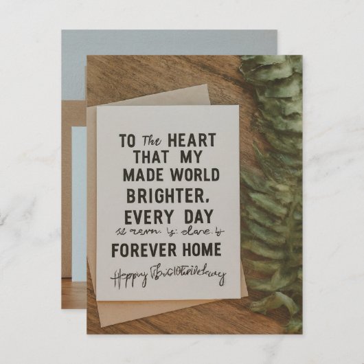 Naar het hart dat mijn wereld elke dag helderder m (Voorkant / Achterkant)