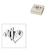 Naar het hart rubberstempel (Gestempeld)