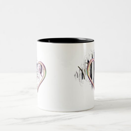 Naar het hart tweekleurige koffiemok (Center)