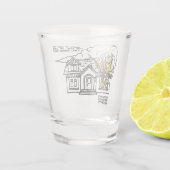 Naar het hart van de dood shot glas (Achterkant)