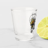 Naar het hart van de dood shot glas (Links)