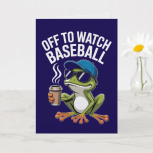 Naar het honkbal kijken Sportieve kikker kaart