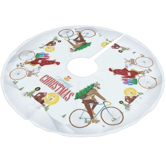 Naar het huis van oma fietsen - kerstboomrok kerstboom rok (Gekanteld)
