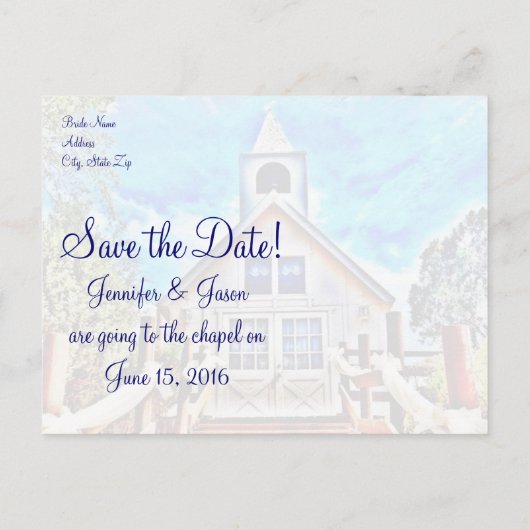 Naar het kapel gaan sparen het Briefkaart van de D (Achterkant)