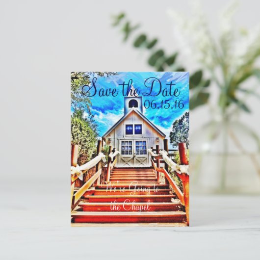 Naar het kapel gaan sparen het Briefkaart van de D (Staand voorkant)