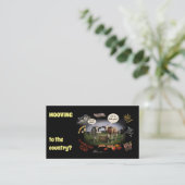 Naar het land verhuizen (aanpasbaar) visitekaartje (Staand voorkant)