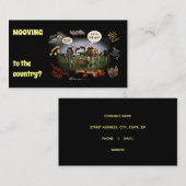 Naar het land verhuizen (aanpasbaar) visitekaartje (Voorkant / Achterkant)