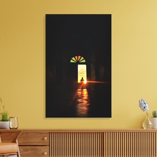 Naar het licht canvas afdruk (Insitu (Woonkamer))