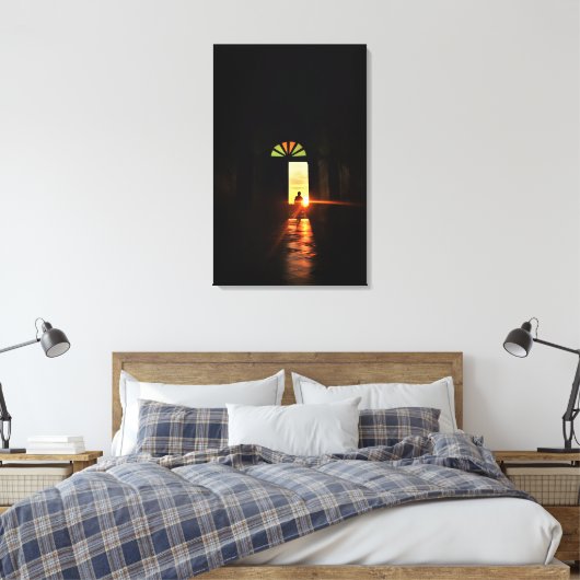 Naar het licht canvas afdruk (Insitu (Slaapkamer))