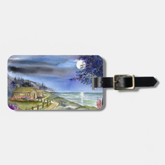 Naar het licht van de zilvermaan bagagelabel (Voorkant horizontaal)