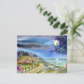 Naar het licht van de zilvermaan briefkaart (Staand voorkant)