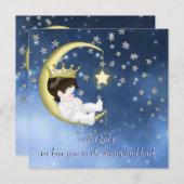 Naar het maan Baby shower Kaart (Voorkant / Achterkant)