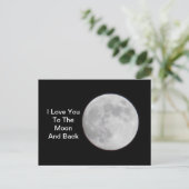 Naar het maan en Achterste BRIEFKAART (Staand voorkant)