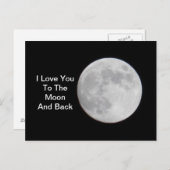 Naar het maan en Achterste BRIEFKAART (Voorkant / Achterkant)