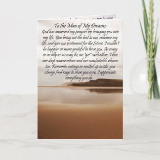Naar het Man van mijn dromen op de zondagskaart Kaart