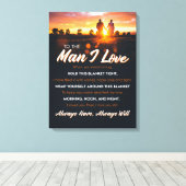 Naar het Man waar ik van hou als je dit nodig hebt Canvas Afdruk (Insitu (Houten vloer))