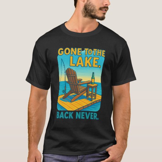 🌲 Naar het Meer. Nooit Meer Terug. T-shirt (Voorkant)