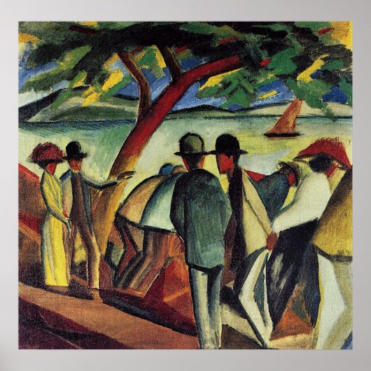 Naar het meer van I door August Macke Poster (Voorkant)