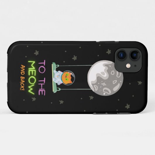 Naar het miauw en terug Case-Mate iPhone case (Achterkant (horizontaal))