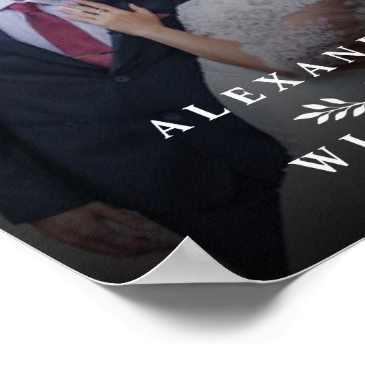 naar het moderne en elegante fotohuwelijk poster (Hoek)