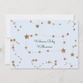 Naar het Moon Celestial Baby shower Kaart (Achterkant)