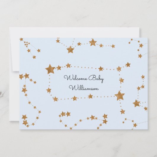 Naar het Moon Celestial Baby shower Kaart (Achterkant)