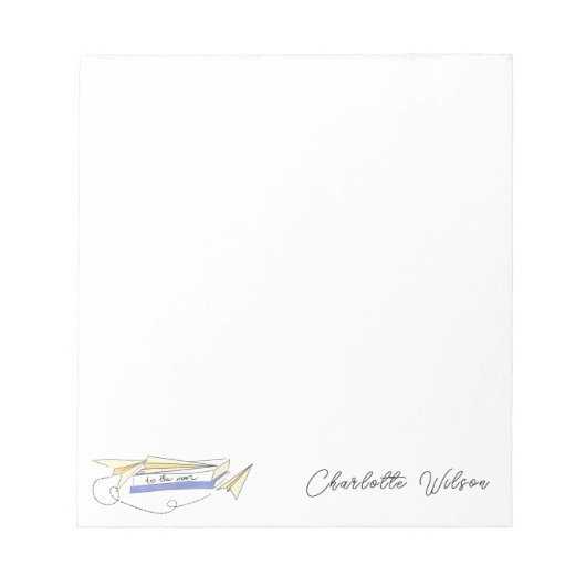 Naar het Moon Paper Airplane Notitieblok (Voorkant)