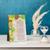 Naar het najaargedicht van John Keats Fotoplaat (Zijkant)