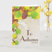 Naar het najaargedicht van John Keats Kaart (Gele Bloem)