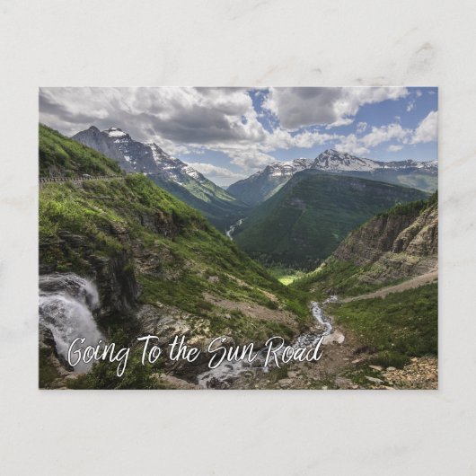 Naar het nationaal park van de Sun Road Glacier Briefkaart (Voorkant)