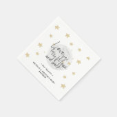 Naar het neutrale Baby shower Moon & Back Servet (Hoek)