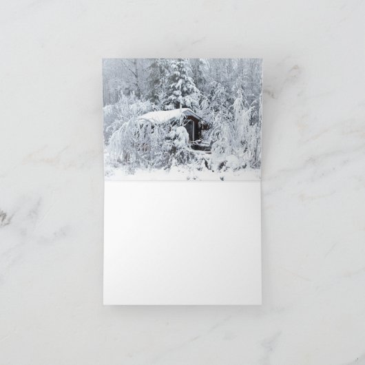 Naar het noorden  Mn!  Het huisje Bedankkaart (Binnen)