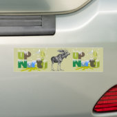 Naar het noorden Moose Bumpersticker (Op auto)