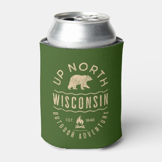 Naar het noorden van Wisconsin Blikjeskoeler (Blikje Voorkant)